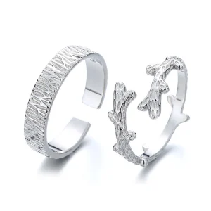 Tree and Vine Couple Rings for Men and Women