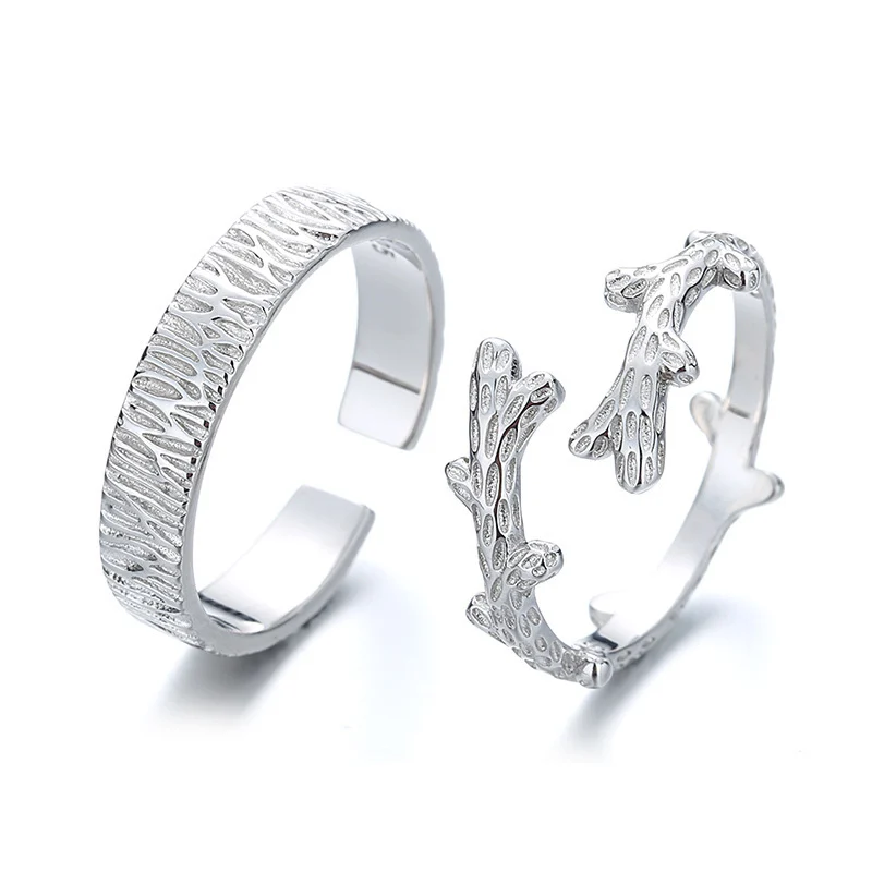Tree and Vine Couple Rings for Men and Women