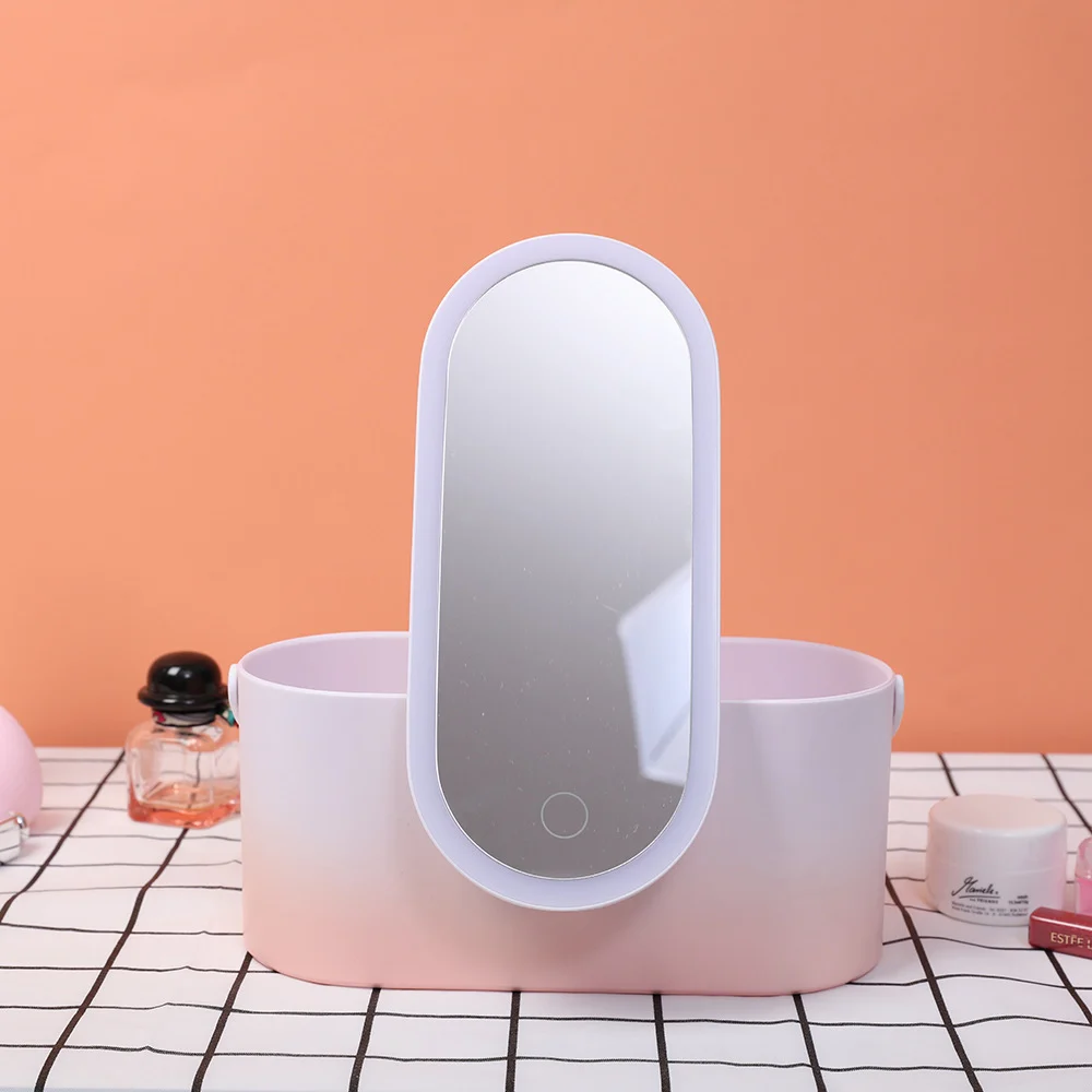 Storage Box LED Makeup Mirror Portable Portable Travel - Image 2