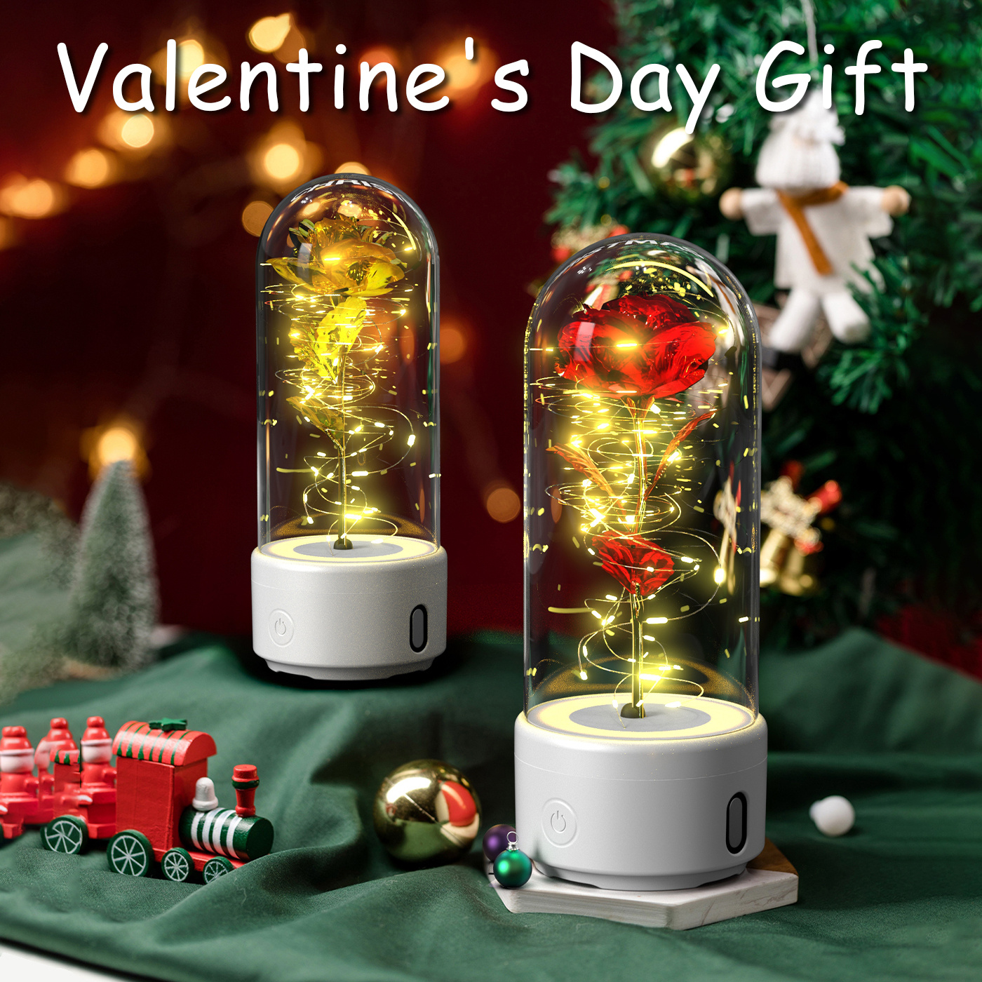 Creative 2 in 1 Rose Flowers LED Light and - Image 5