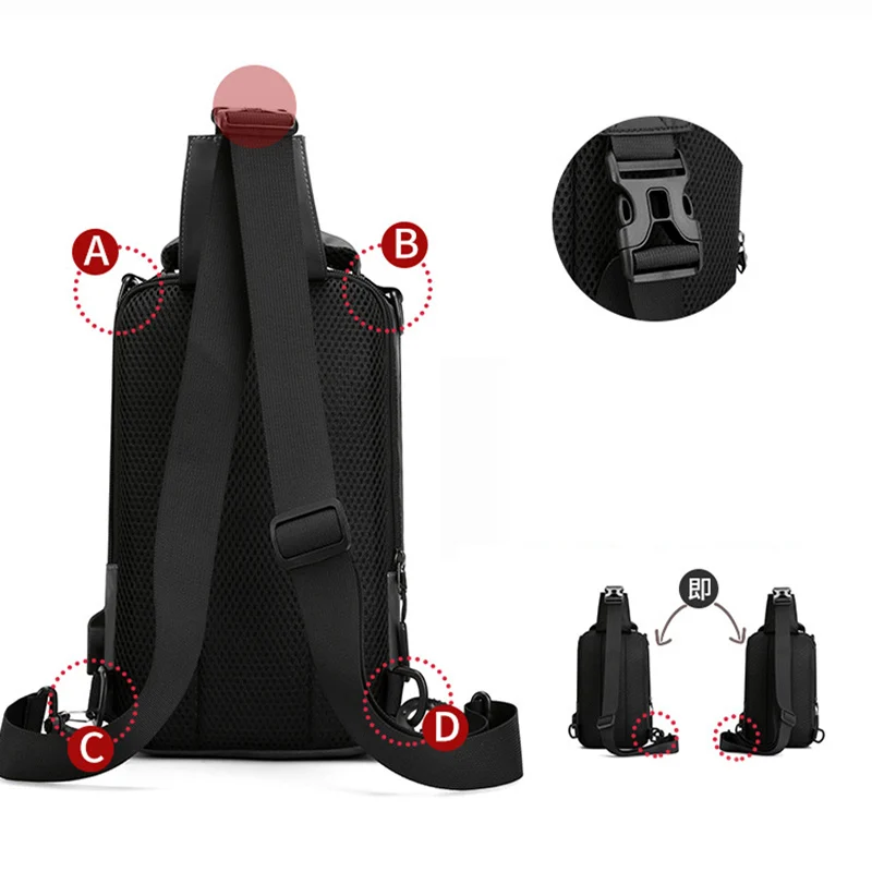 Multifunction Bags for Men Nylon Backpack Crossbody - Image 8