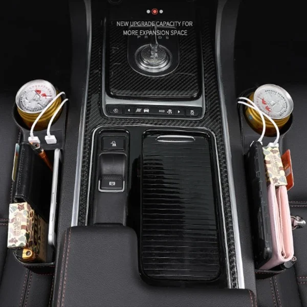 PU Car Organizer Seat Gap Storage Box Car Seat Side - Image 2