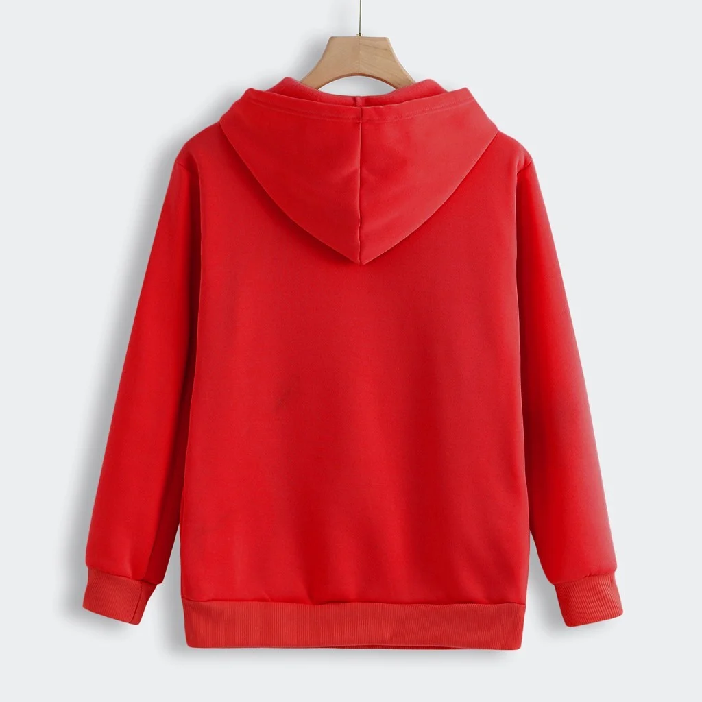 Women Hoodie Sweatshirt with Cat Pet Pocket Design Long - Image 5