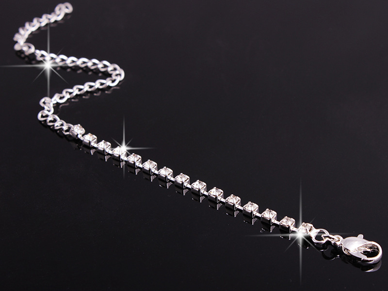 4 Pieces Rhinestones Necklace Set with Earrings Ring - Image 5