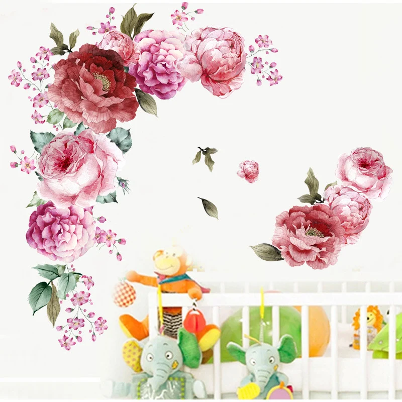 Home Wall Living Room Decoration Watercolor Peonies - Image 4