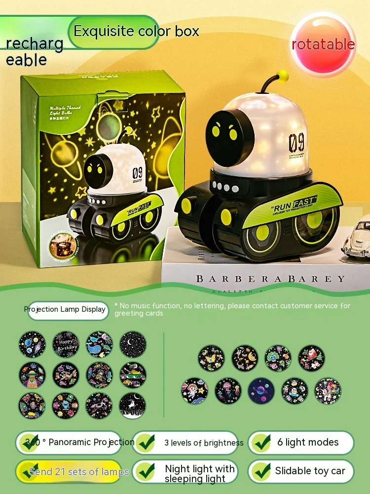 LED Night Light Starry Sky Projector Galaxy Robot - Image 3