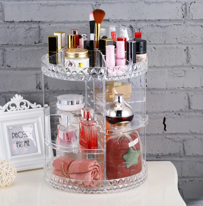 Diamond Wave Makeup Organizer