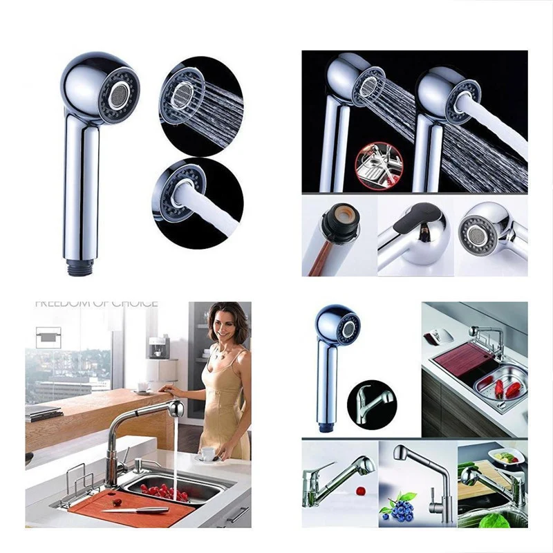 Chrome Kitchen Tap Spare Faucet Pull Out Spray Shower - Image 8