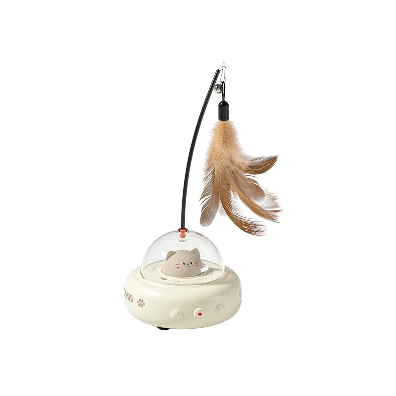 Smart Teaser Cat Toy Electric UFO Cat Teaser Stick with - Image 6