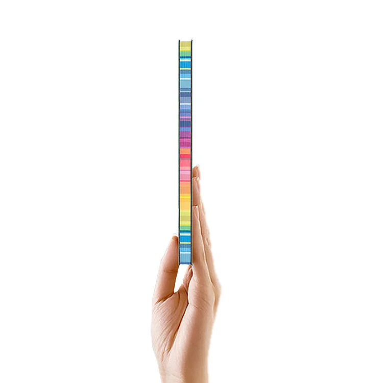 Colorful Rainbow Side A5 Leather Cover Notebook - Image 2