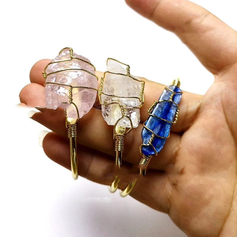 Natural Crystal Rough Stone Gold Winding Unshaped - Image 4