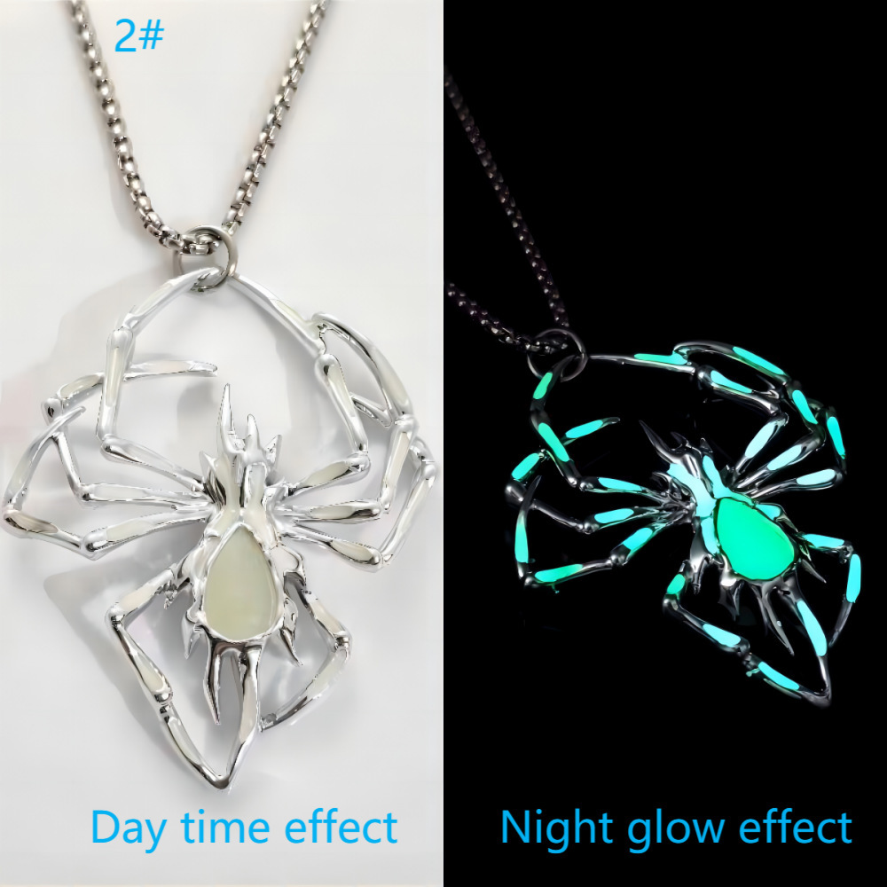 Halloween Creative Stereo Luminous Spider Necklace - Image 6