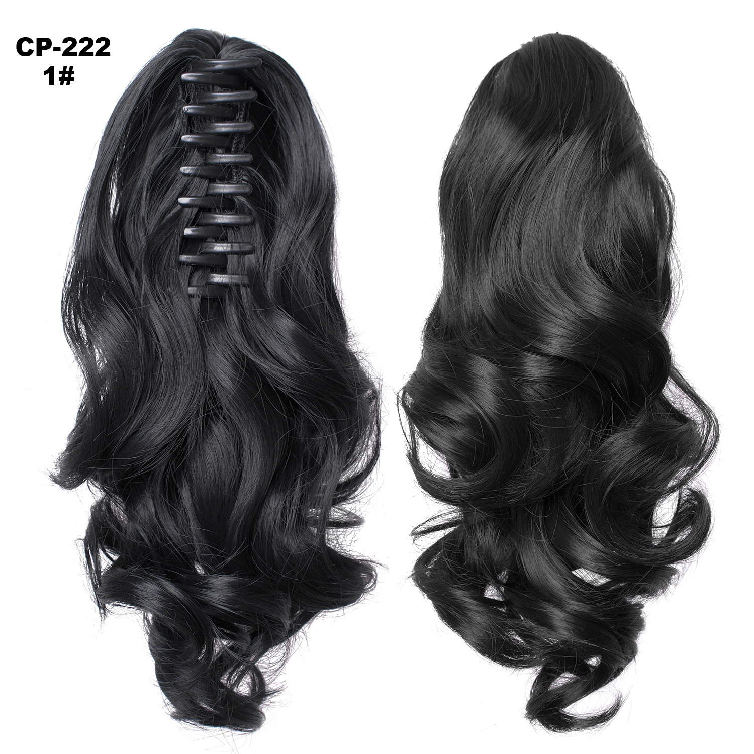 Long Wave Ponytail Wrap Around Ponytail Clip in Hair - Image 5