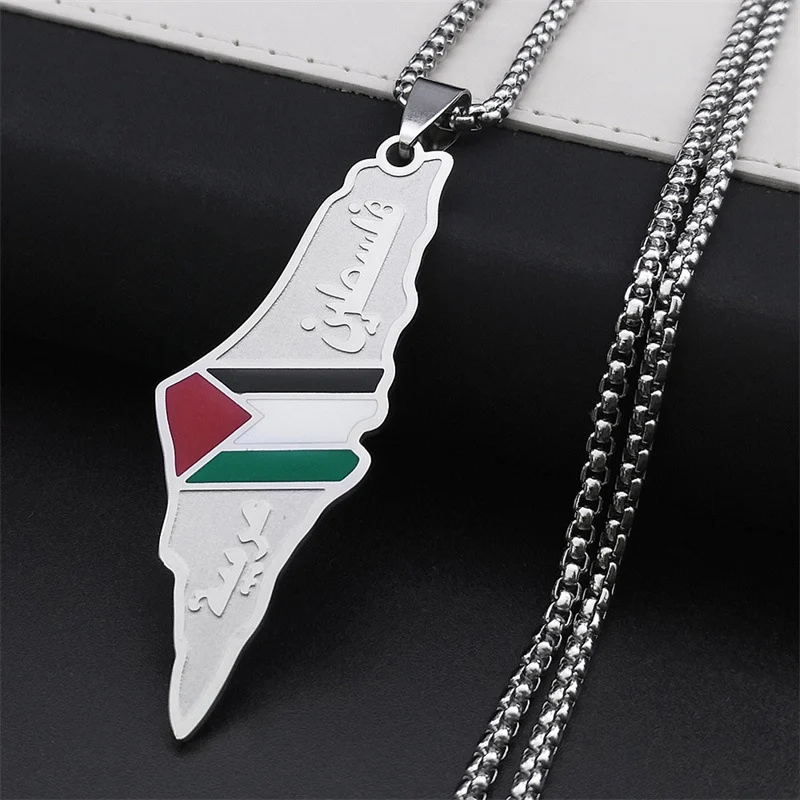 Palestine Israel Map Pendant Necklaces for Men Women - Image 6
