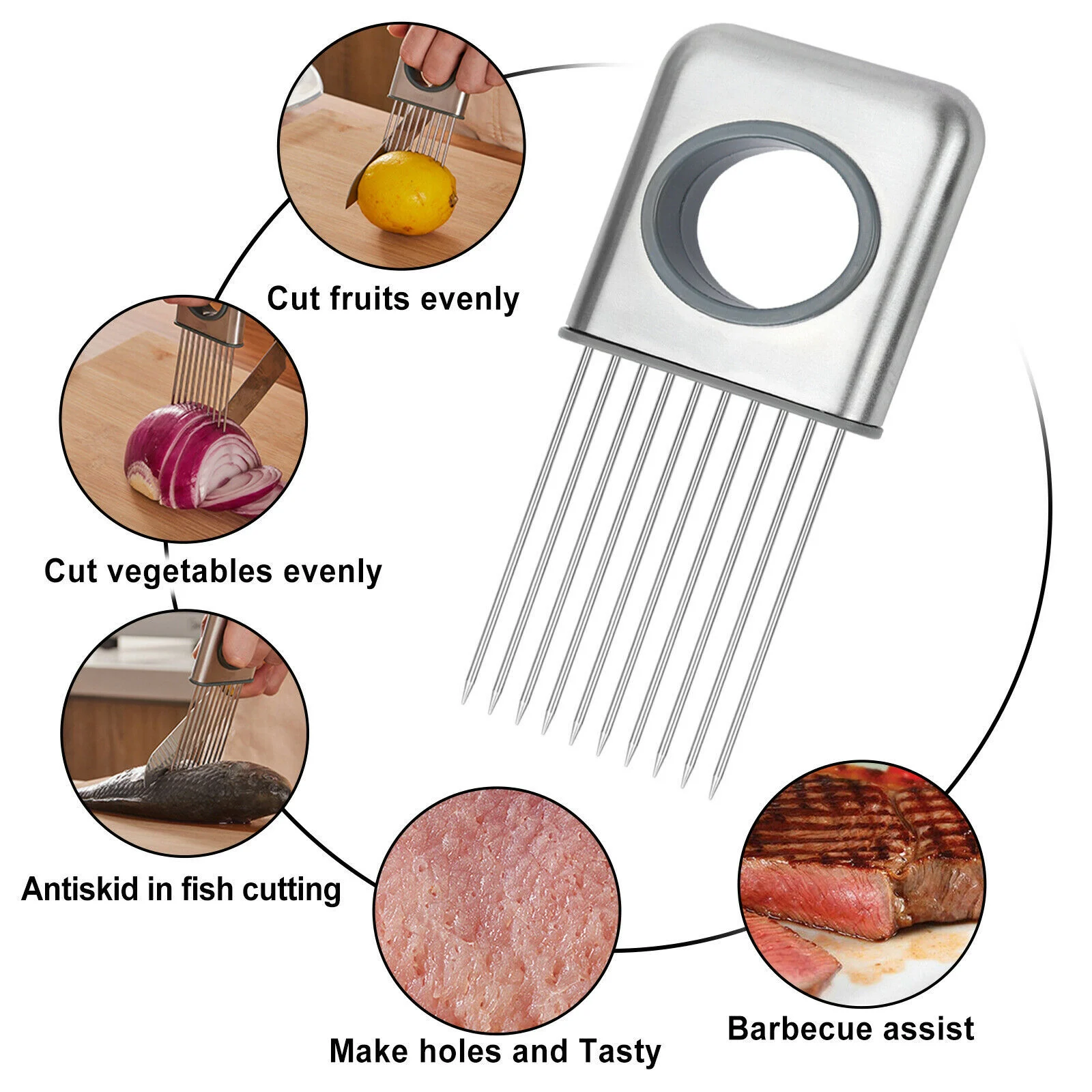Onion Holder Slicer Vegetable Tools Tomato Cutter - Image 5