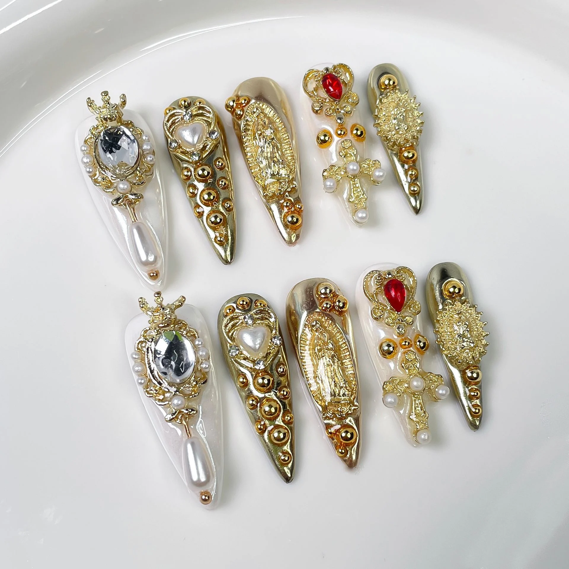 Luxury Court-style Heavy-duty Handmade Press-on Nails