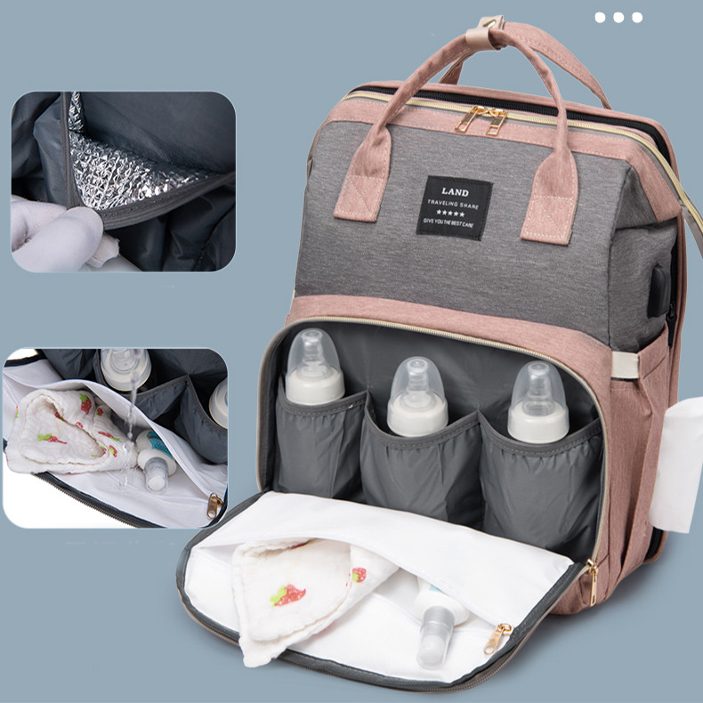 Mummy Baby Crib Backpack Large Capacity Out Milk - Image 7