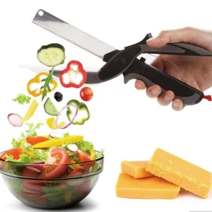 2 in 1 Stainless Steel Kitchen Knife Shears Vegetable