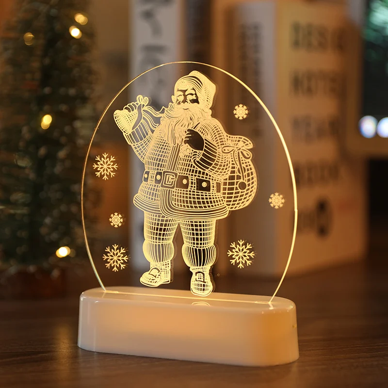 LED Fairy String Lights Battery USB 3D Santa Claus Tree - Image 4