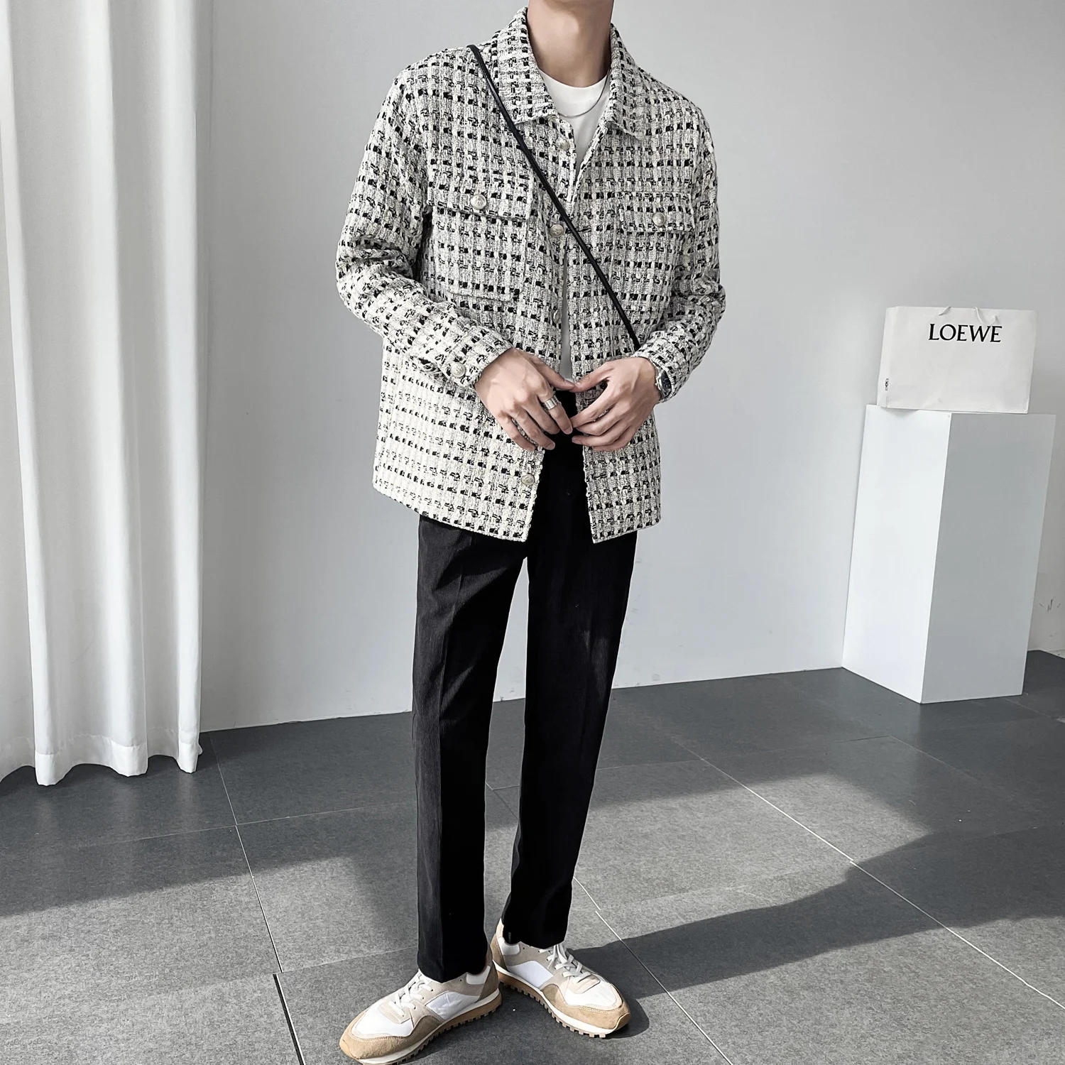 Small Fragrance Jacket Casual Men Wear Loose Coat - Image 4