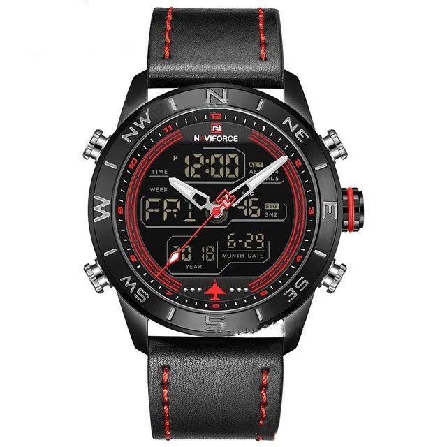 NAVIFORCE 9144 Fashion Gold Men Sport Watches Mens LED - Image 6