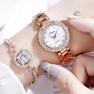 Watches-Set Bangle Clock Bracelet Wrist-Watch Quartz