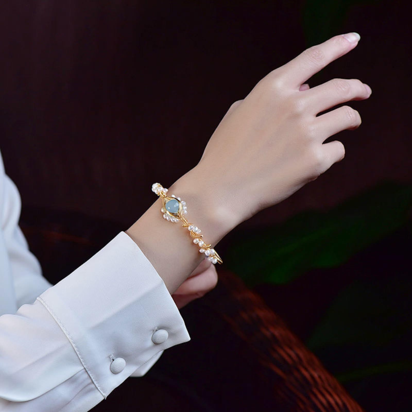 Pearl Bracelets for Women Gold Plating Pearl Bracelet - Image 2