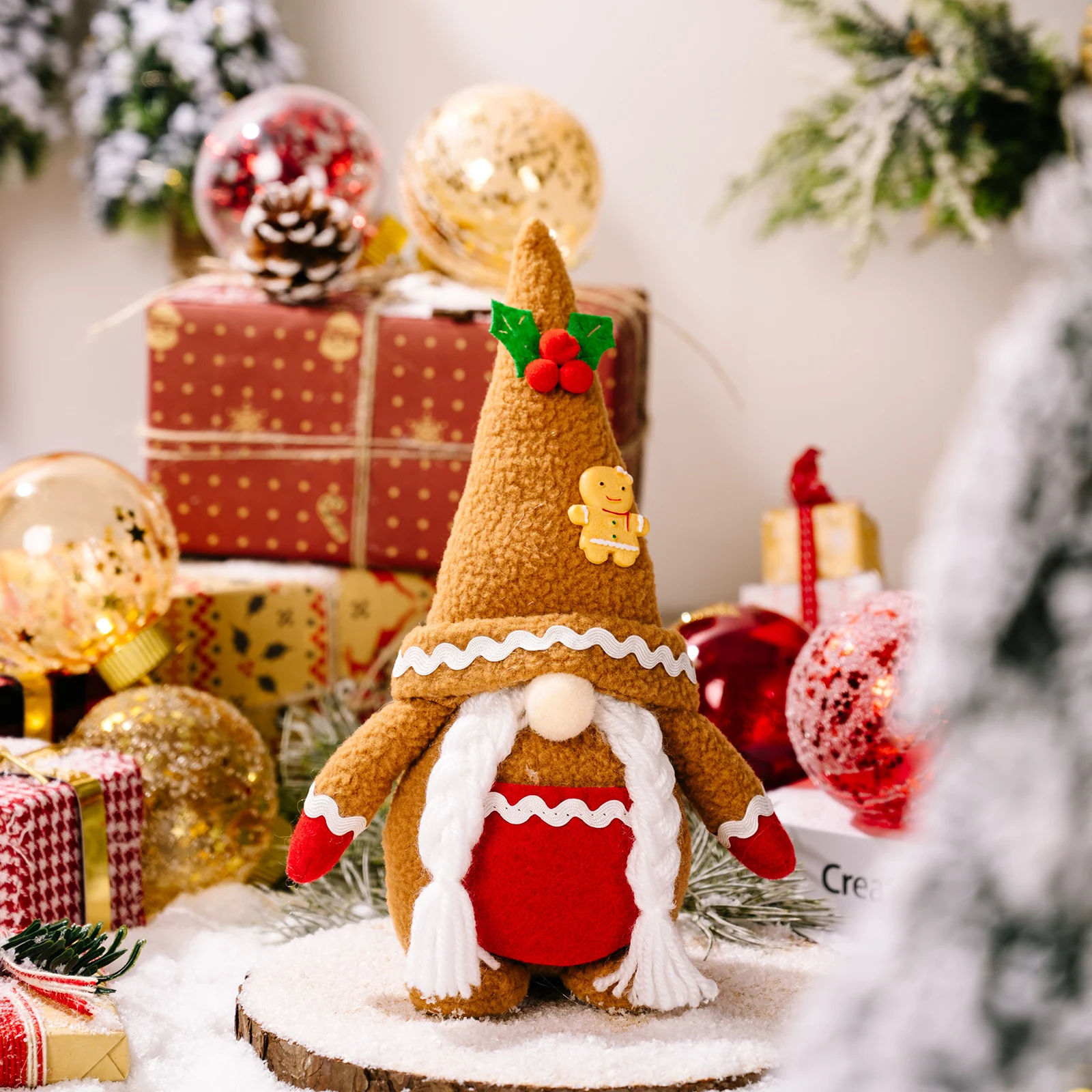 Christmas Fabric Decorative Faceless Doll Ornament - Image 7