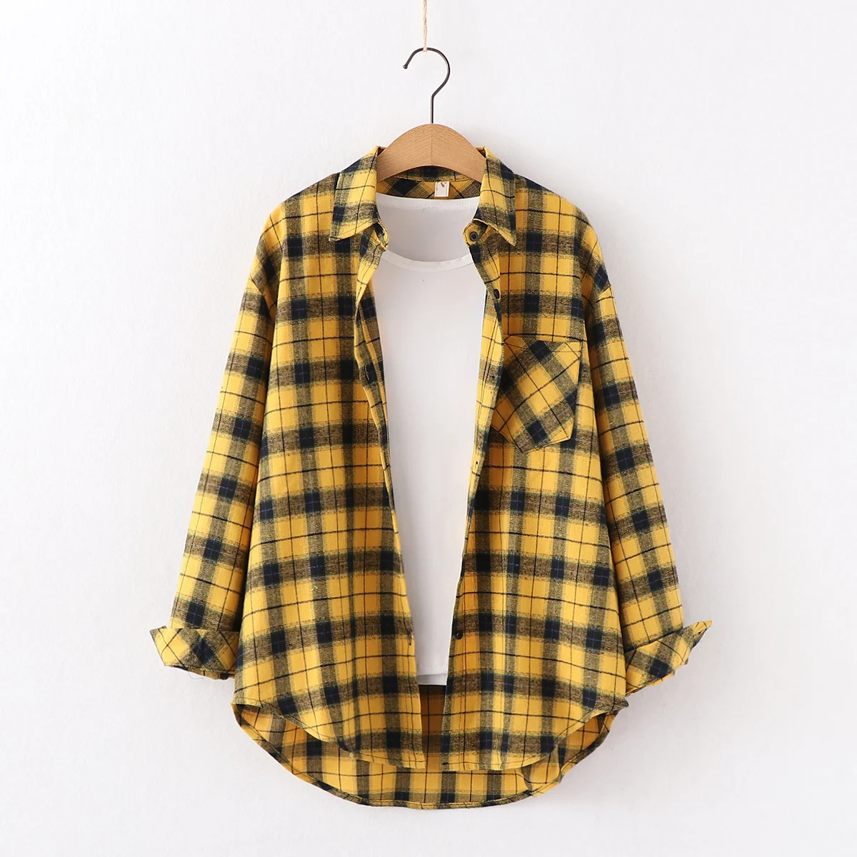 Brand Plaid Shirt Women Loose Plus Size Blouse Female - Image 9