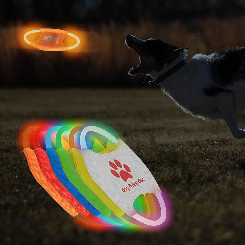Dog Flying Discs Light Glowing LED LuminousTrainning - Image 3