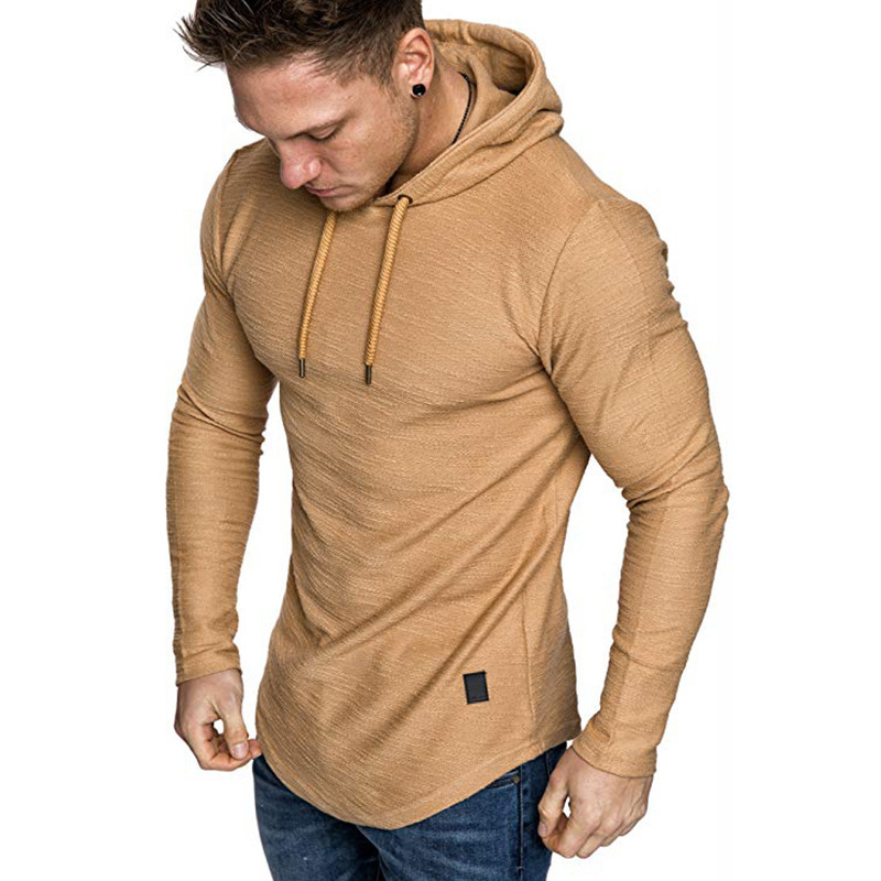 Men Hoodie Sweatshirt Casual Long Sleeve Slim Tops Gym - Image 4