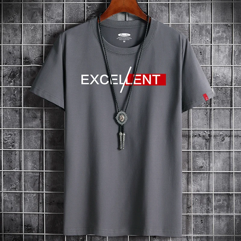 Cotton Summer Men's Short-sleeved T-shirt Bottoming - Image 2