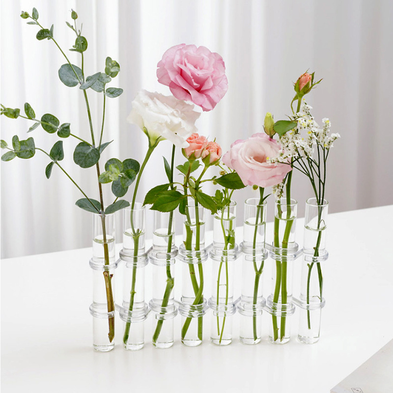 Test Tube Clear Glass Vase for Plant Bottle Flower Pot