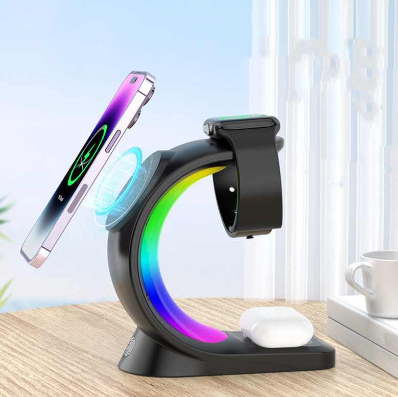 4-in-1 Magnetic Wireless Charging Station with Ambient Light - Image 8