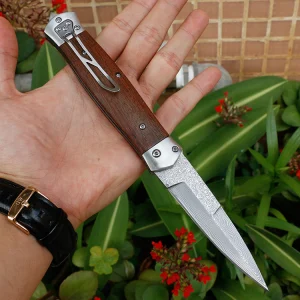 Handmade VG10 Damascus Steel Pocket Folding Hunting