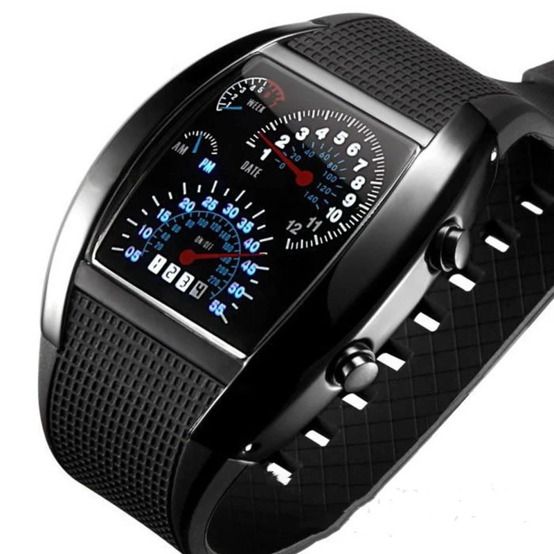 Fashion Men's Watch Unique LED Digital Watch Men Watch - Image 4