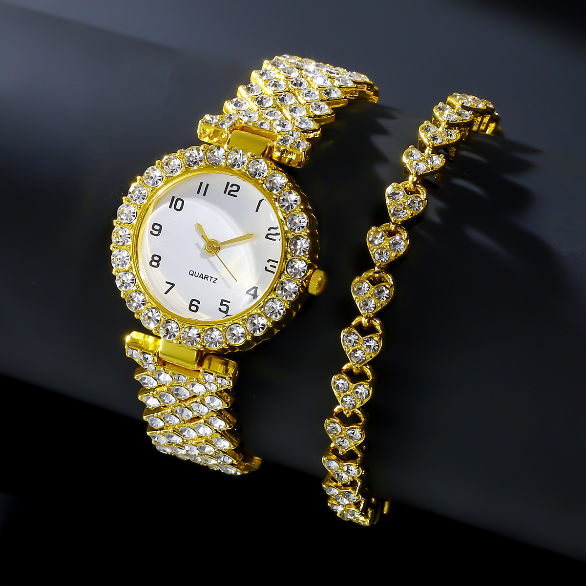 Fashion Jewelry 2pcs Luxury Fashion Women Watch Set - Image 3