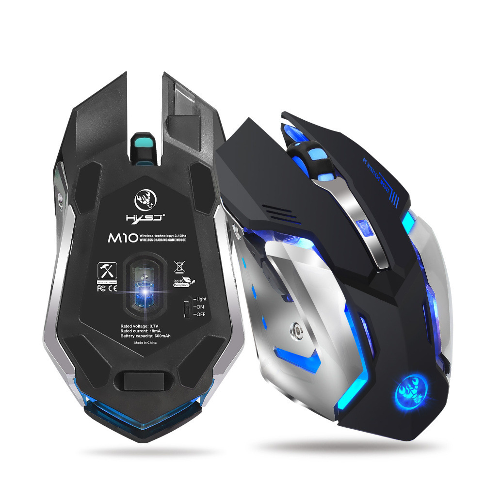 HXSJ Wireless Mouse 2.4GPI Gaming Mouse Glowing Mouse