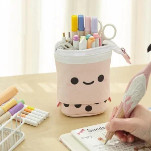Cute Girl Heart Smiley Face Multifunctional Pen Holder