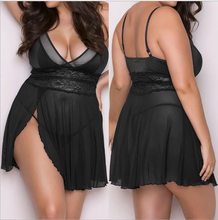 Plus Size Women sexy nightdress Pajamas - Image 3