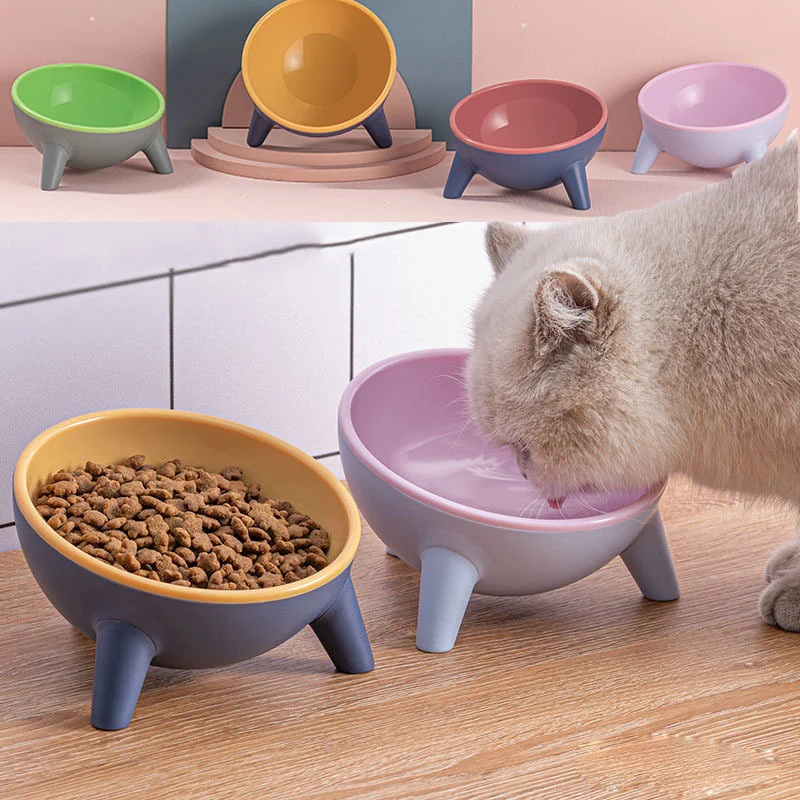 Cat Dog Bowl with Stand Pet Feeding Food Bowls Dogs