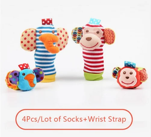0-12 Months Soft Animal Rattle Infant Newborn Plush - Image 7