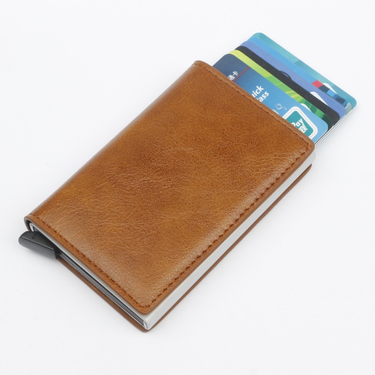 PU Automatic Card Card Holder RFID Multi-function Card - Image 3