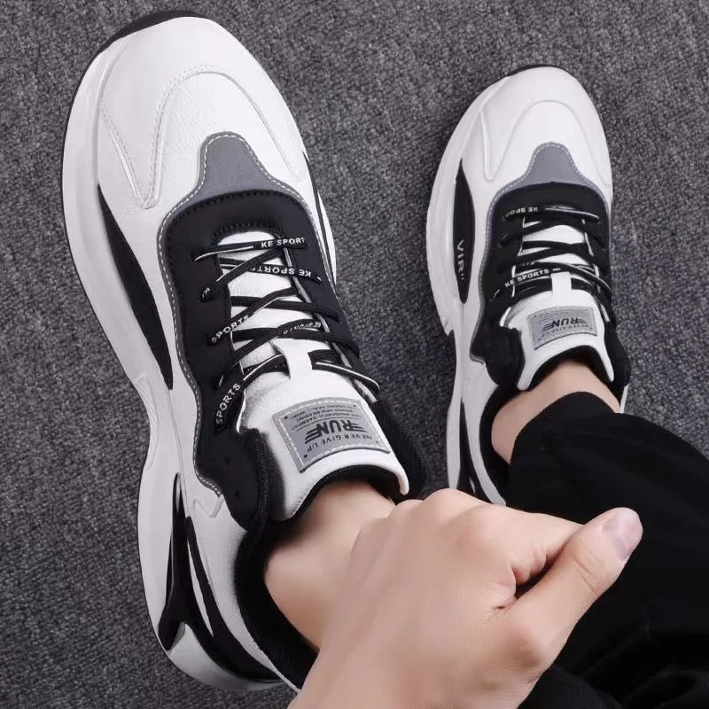 Fashion Black White Sneakers Casual Outdoor Lightweight - Image 6