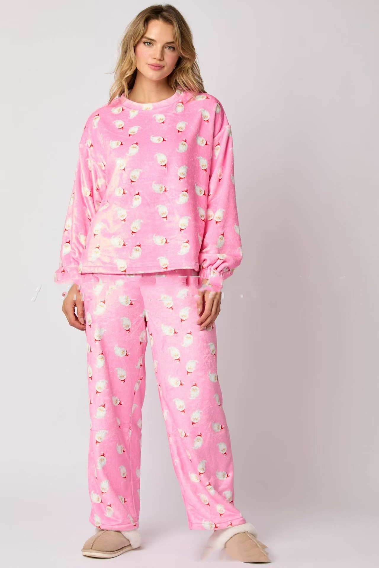 Casual Flannel Pajama Sets for Women 2 Piece Cute Long - Image 4