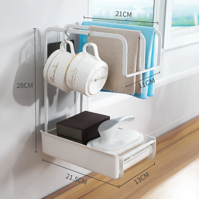 Sponge Holder Wall Mounted Kitchen Organizer Dish - Image 5