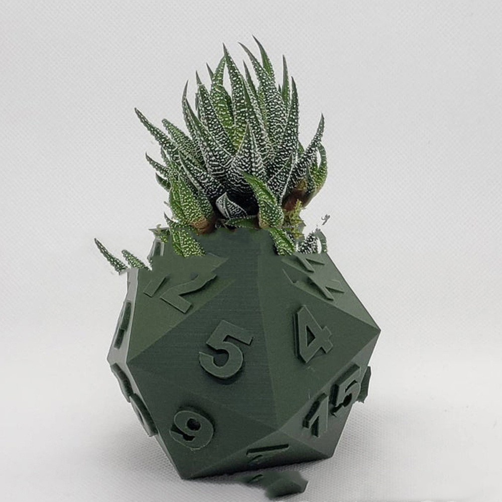 3D Printed Plant Pot Table Top RPG Dice Succulent - Image 6