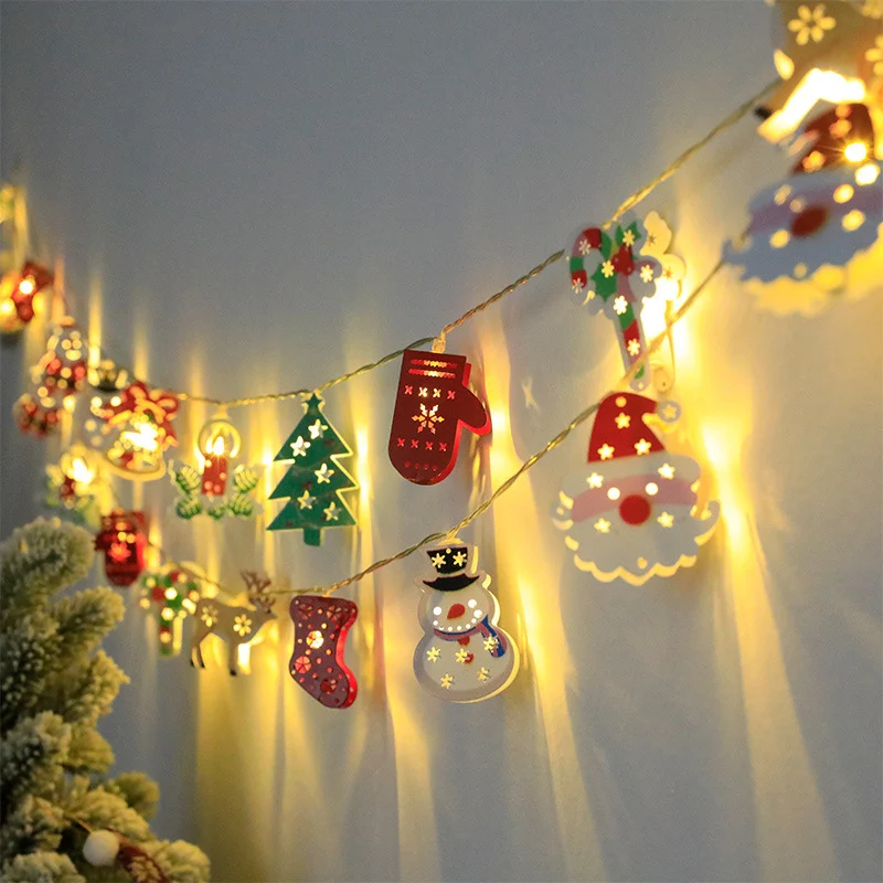 Christmas LED Light String Santa Claus Elk Snowman Xmas - Image 2