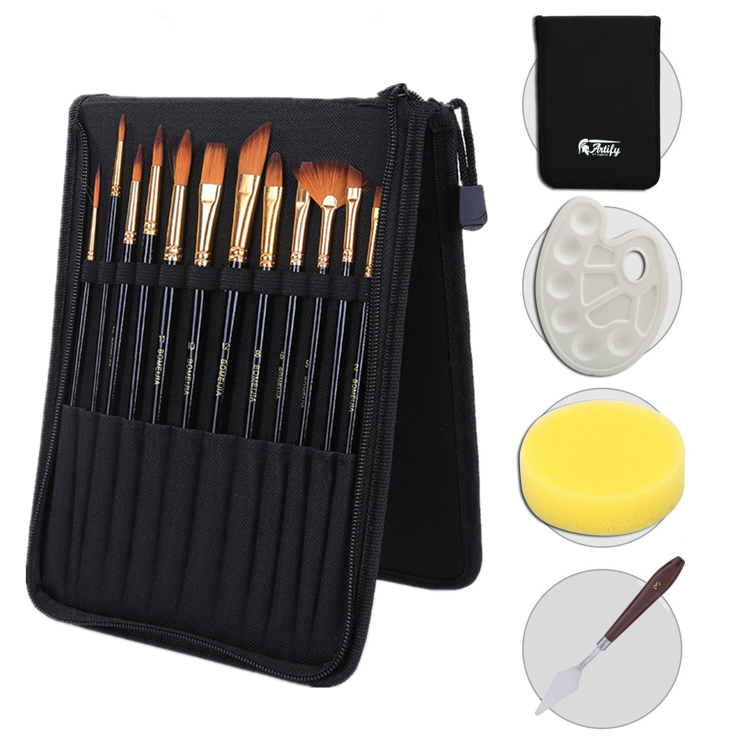 Black Rod Canvas Bag with Scraper - Image 2