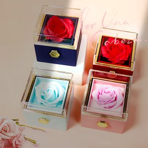 Rotating Soap Flower Rose Gift Box Creative Rotating